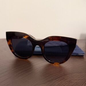 Le Specs Air Heart Tortoise Shell Sunglasses